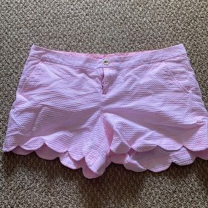 Lilly Pulitzer pink scalloped shorts